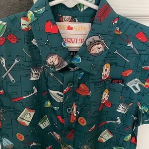 RSVLTs Home Alone Kids Size Small Button Down Shirt - NWOT